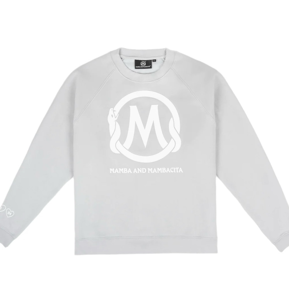 Mamba & Mambacita Stone Grey Logo Sweatshirt - NWT-100% Authentic with packaging